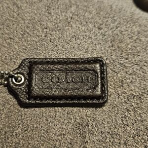 Coach Dark Leather CrossHatch Design Bag Accessory